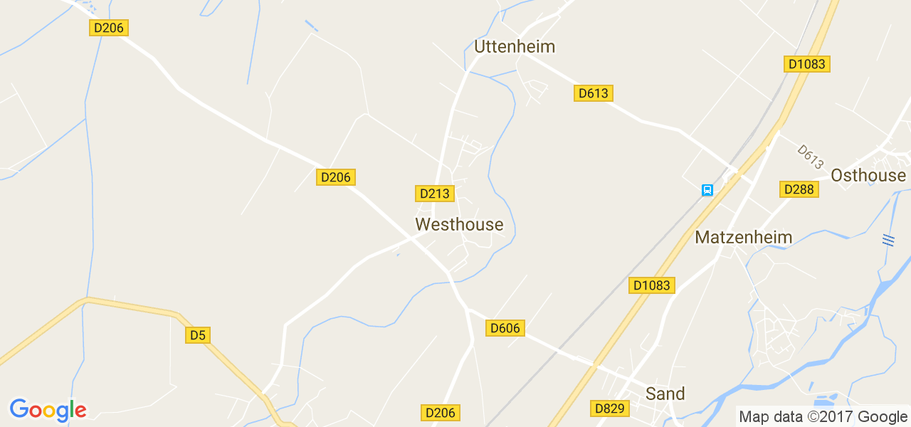 map de la ville de Westhouse