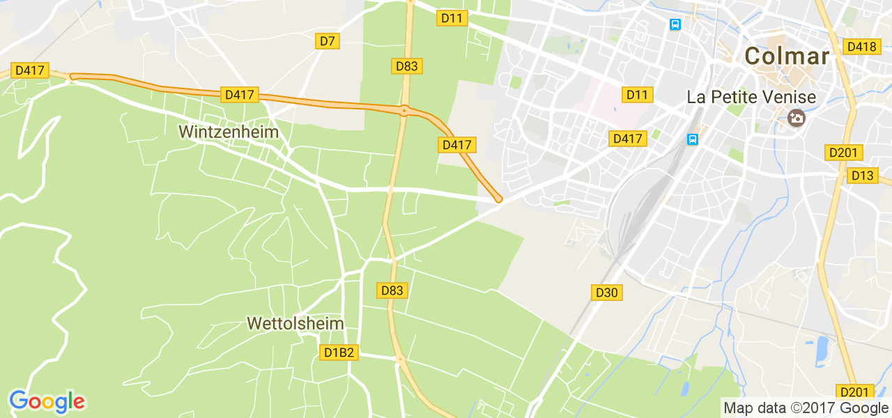 map de la ville de Wettolsheim