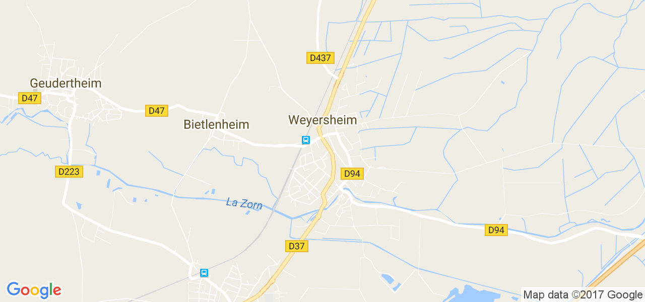 map de la ville de Weyersheim