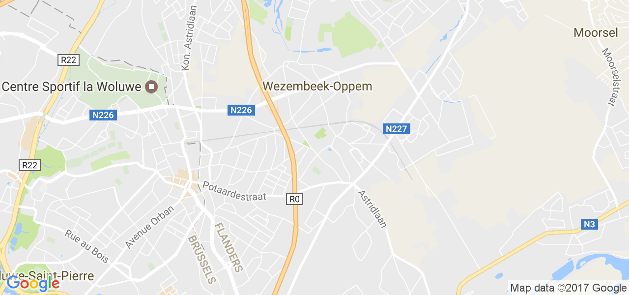 map de la ville de Wezembeek-Oppem