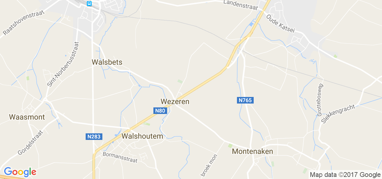 map de la ville de Wezeren