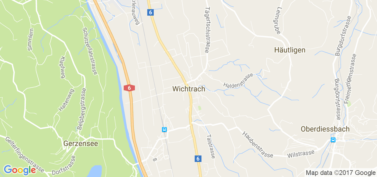 map de la ville de Wichtrach