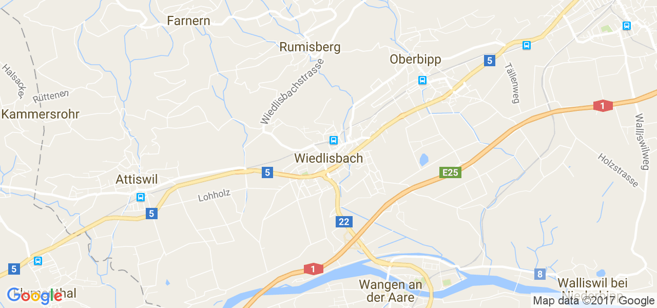 map de la ville de Wiedlisbach