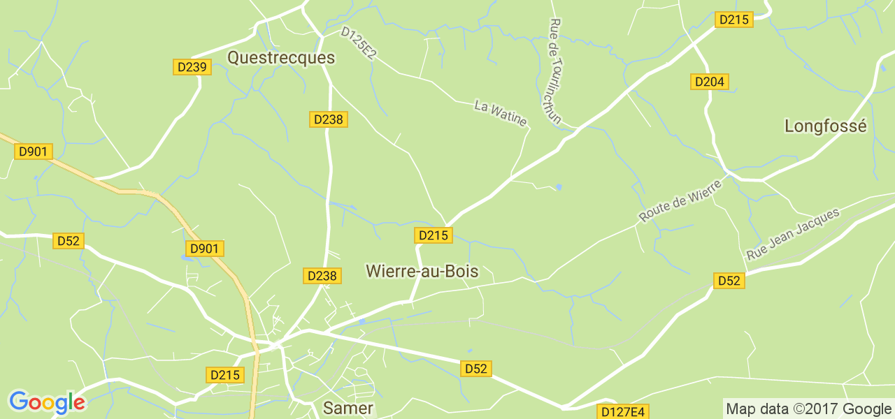 map de la ville de Wierre-au-Bois