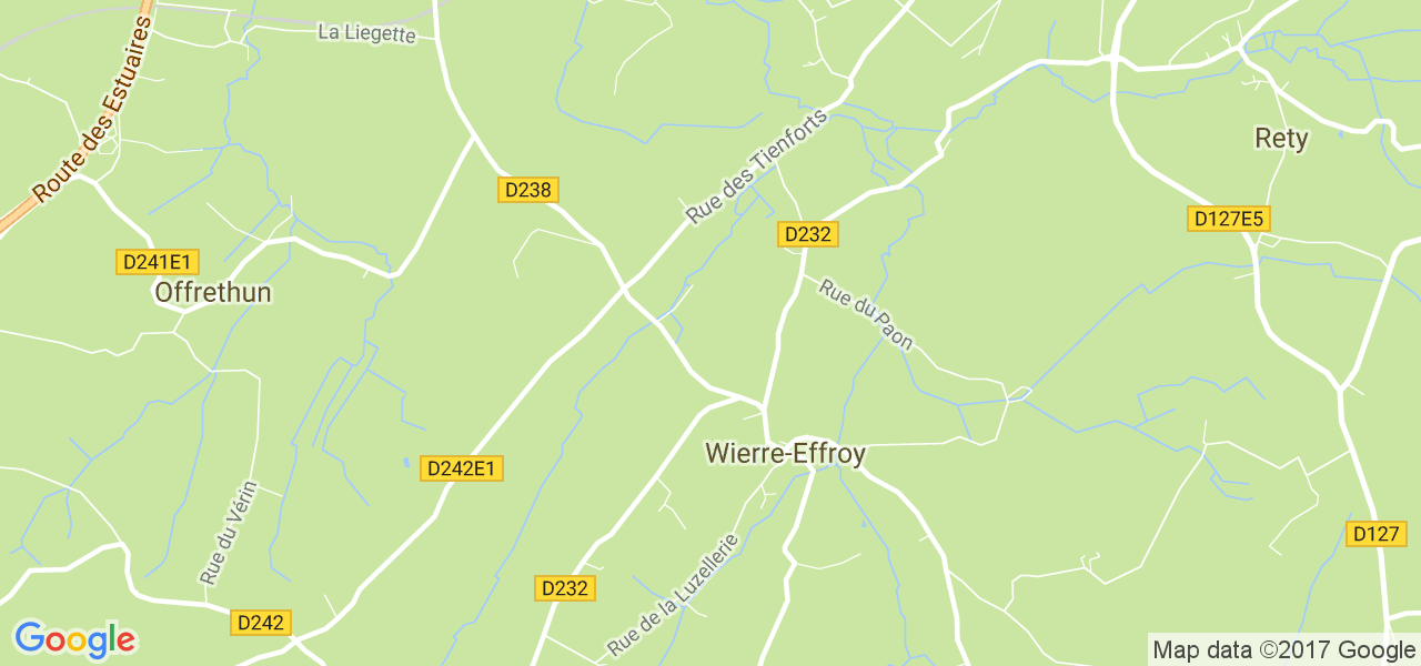 map de la ville de Wierre-Effroy