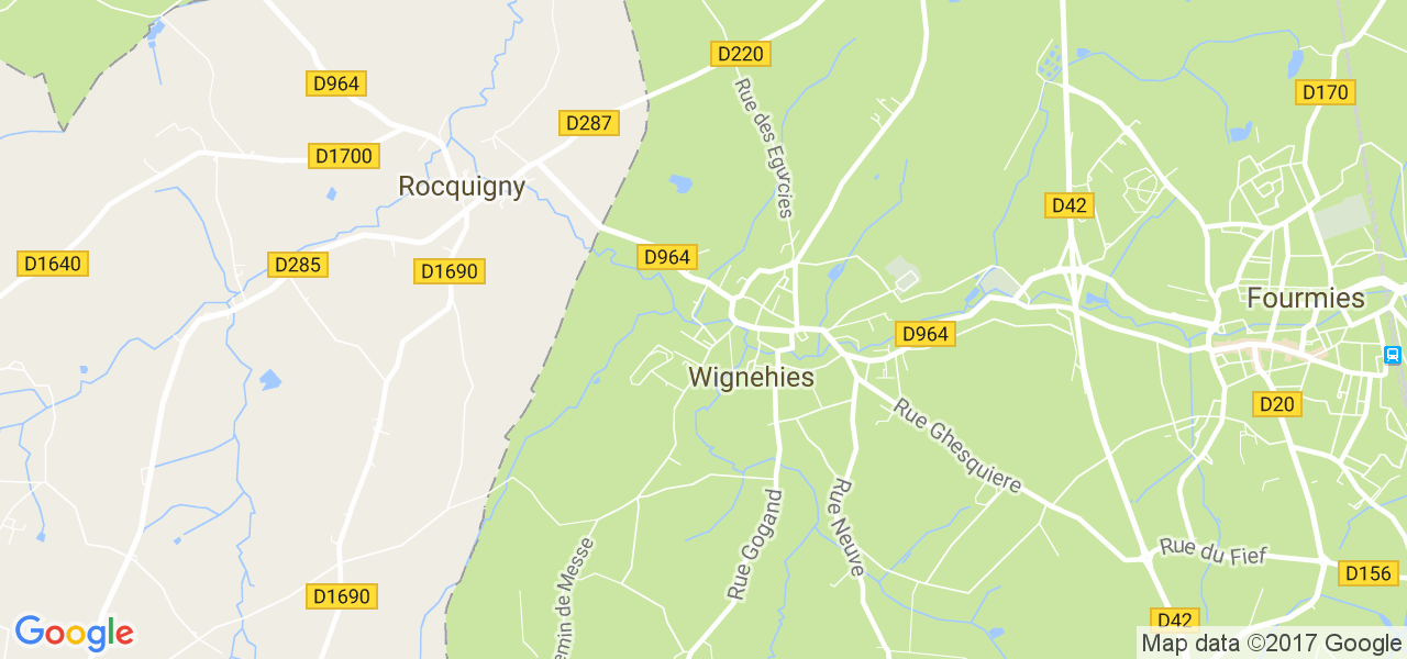 map de la ville de Wignehies