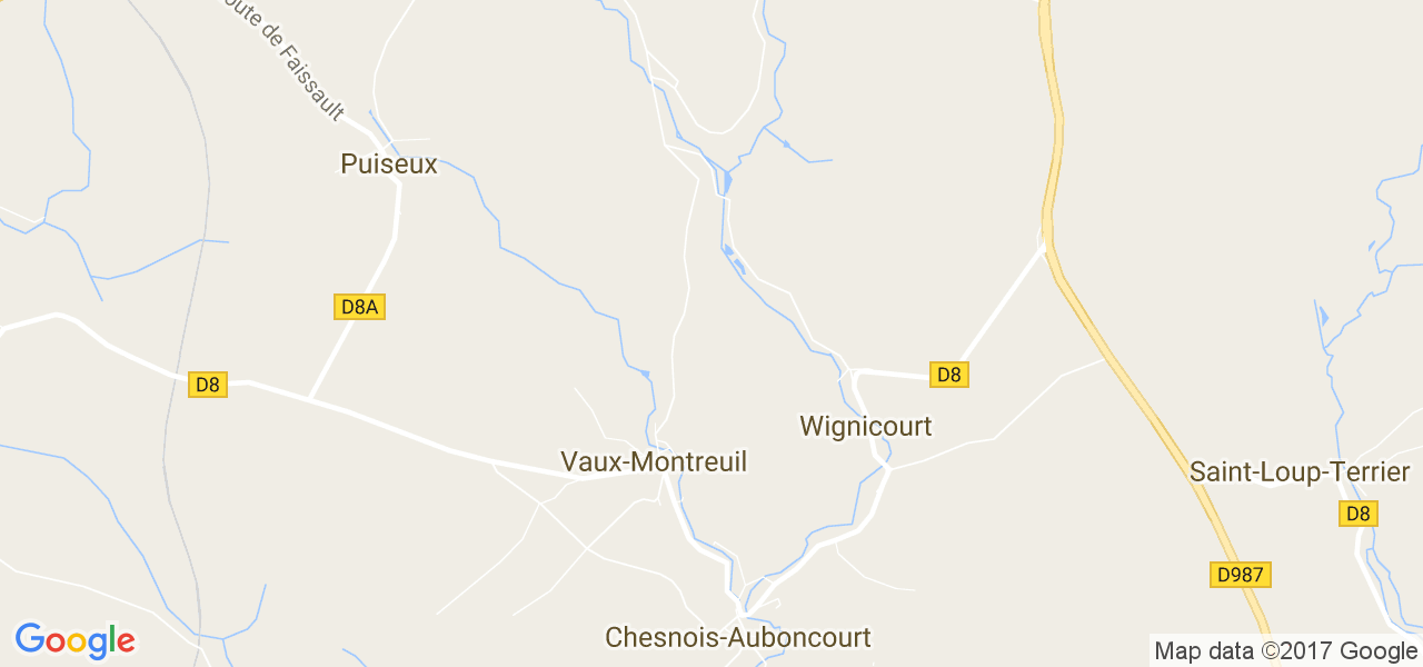 map de la ville de Wignicourt