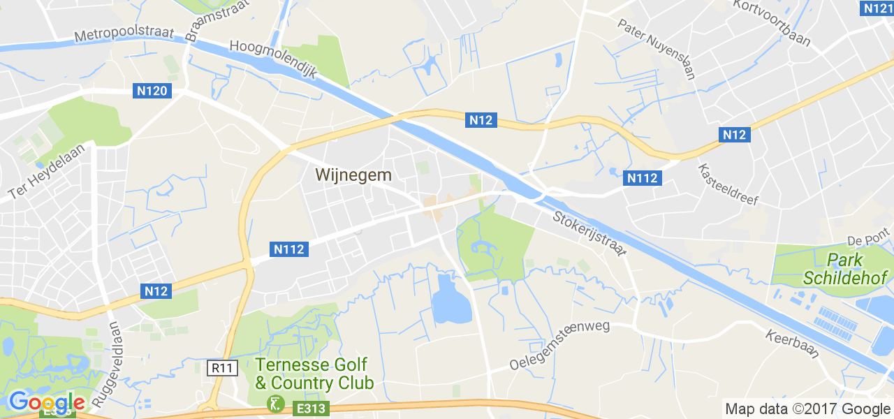 map de la ville de Wijnegem