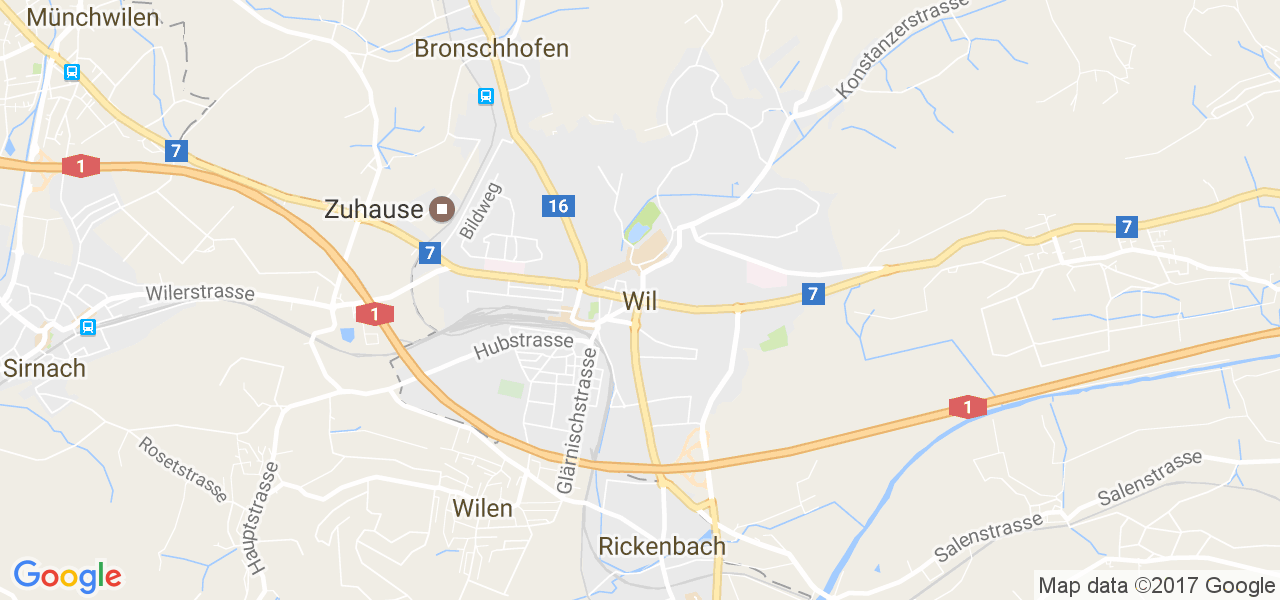 map de la ville de Wil