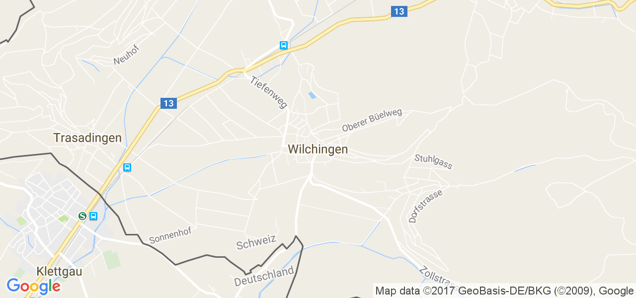 map de la ville de Wilchingen