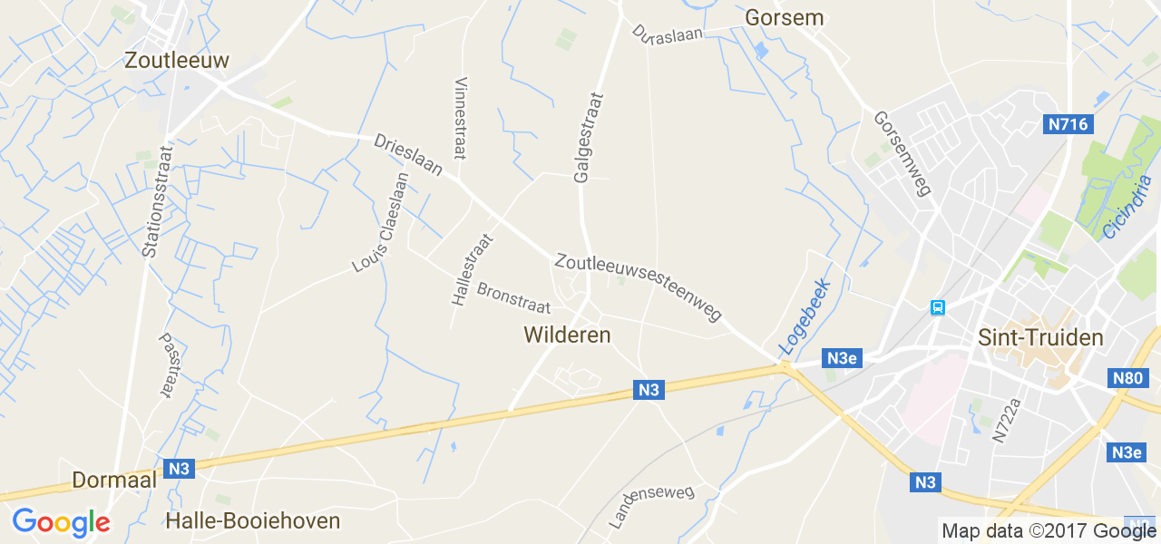 map de la ville de Wilderen