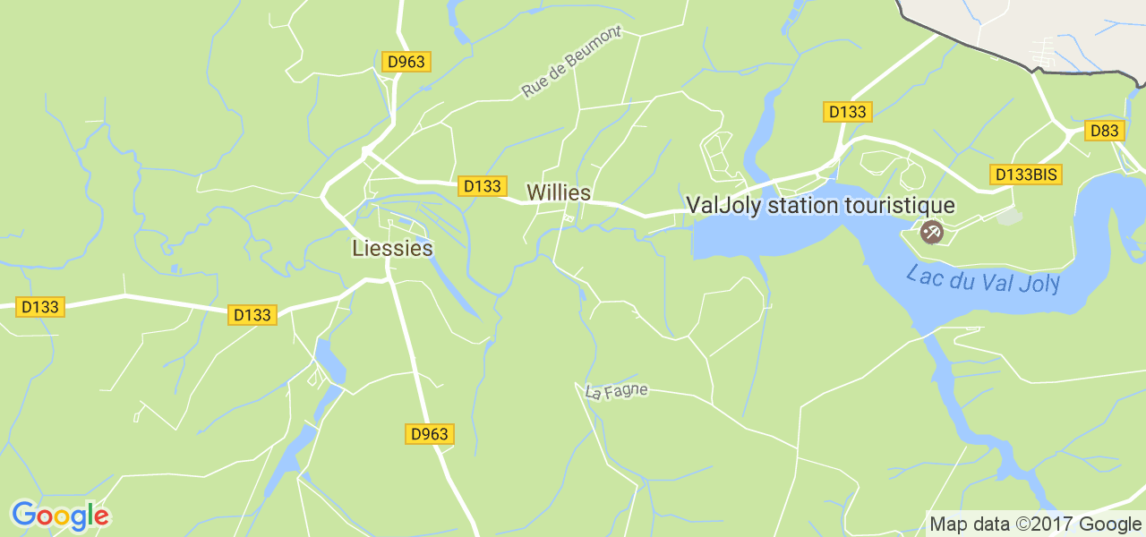 map de la ville de Willies