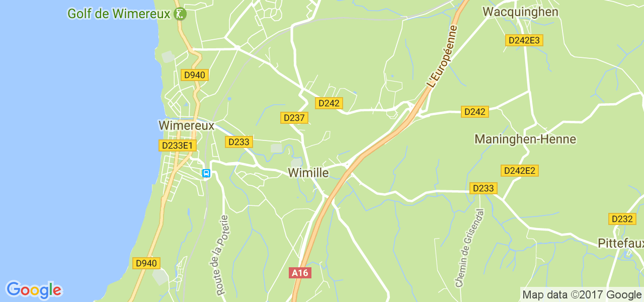 map de la ville de Wimille