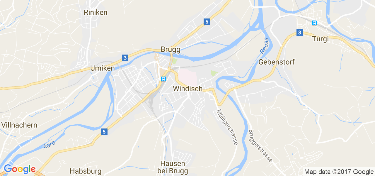 map de la ville de Windisch