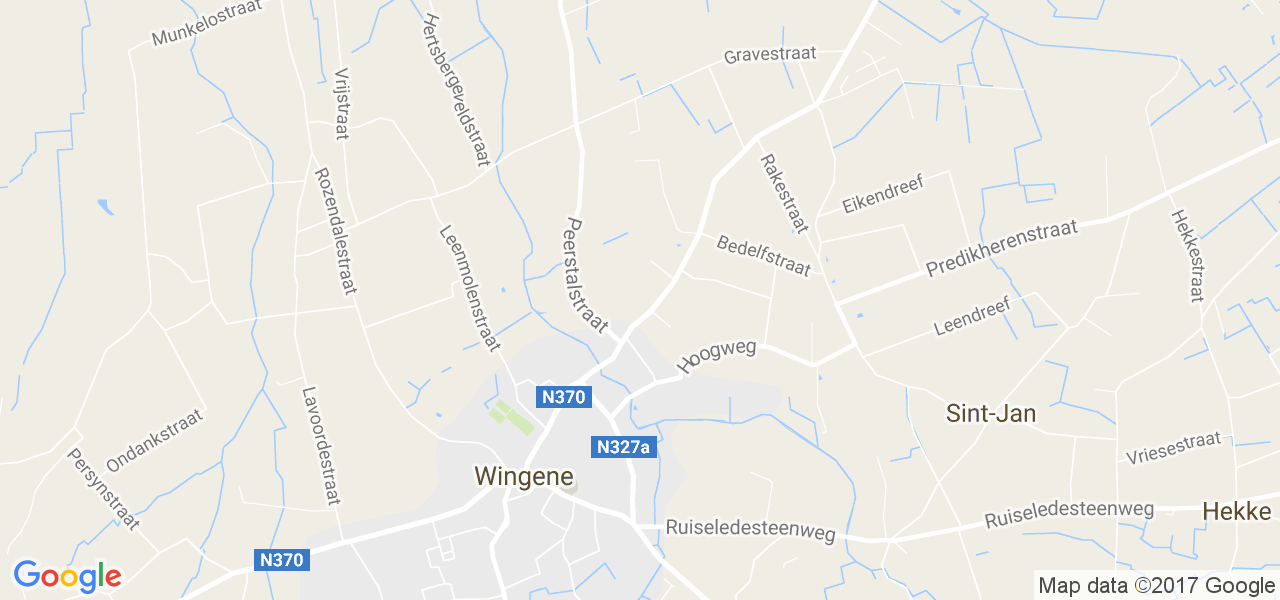 map de la ville de Wingene