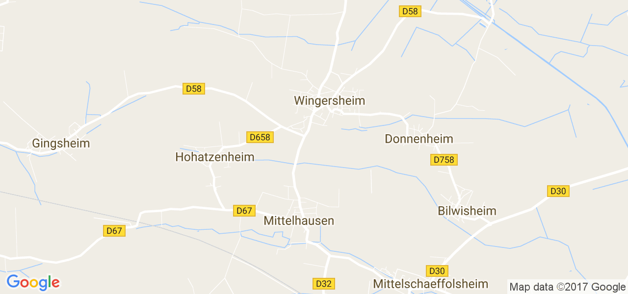 map de la ville de Wingersheim