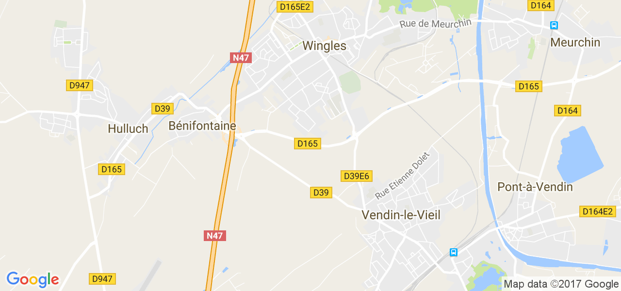 map de la ville de Wingles