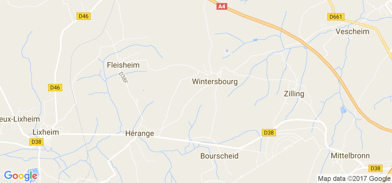 map de la ville de Wintersbourg