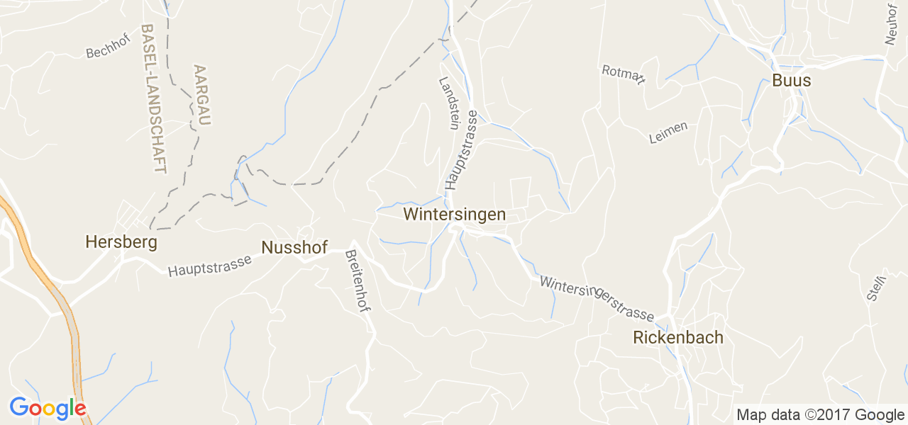 map de la ville de Wintersingen