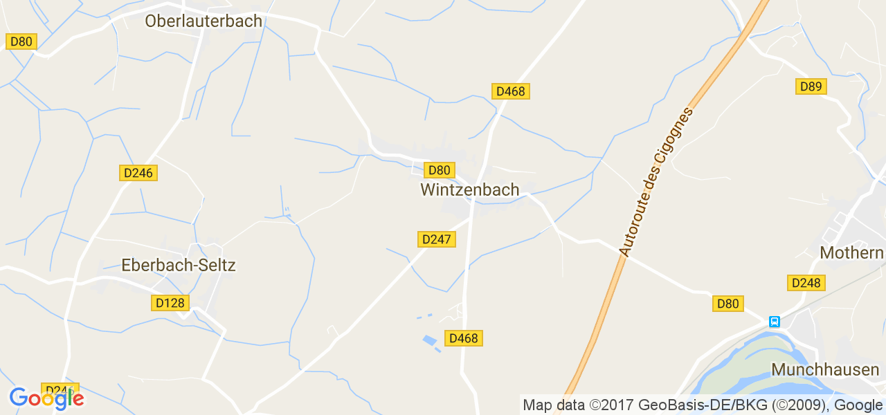 map de la ville de Wintzenbach