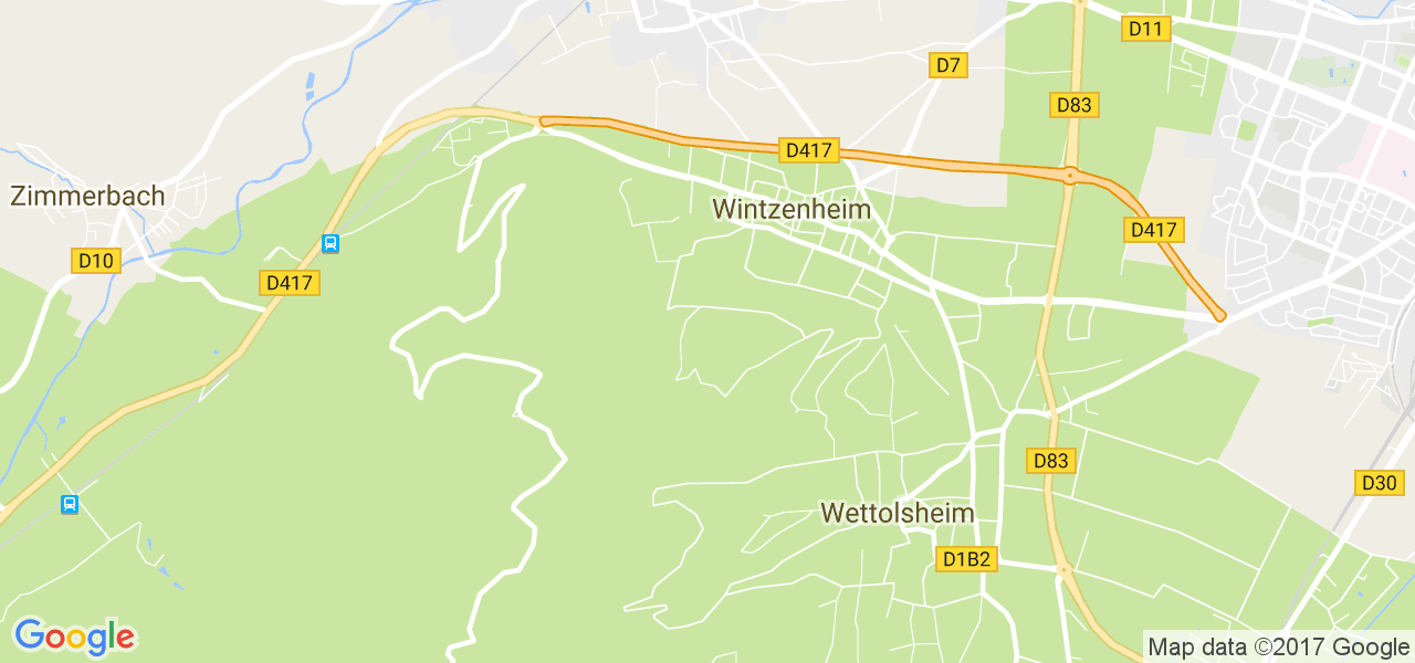 map de la ville de Wintzenheim