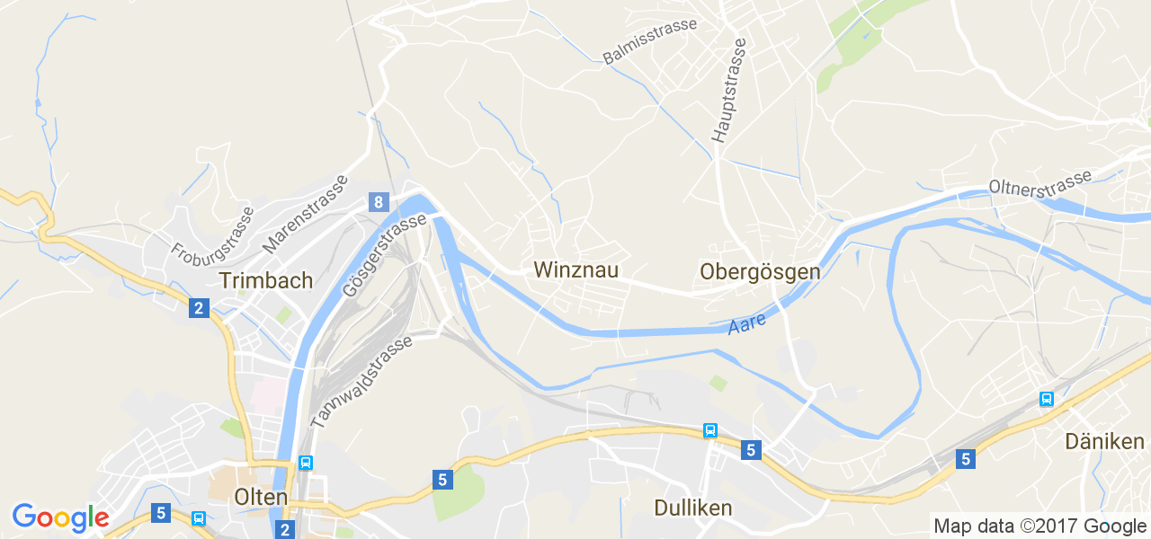 map de la ville de Winznau