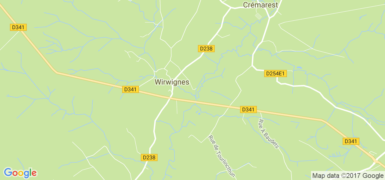 map de la ville de Wirwignes