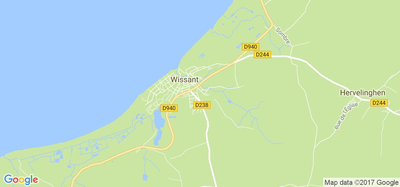 map de la ville de Wissant