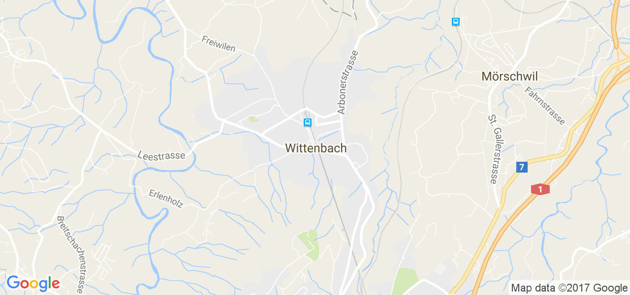 map de la ville de Wittenbach