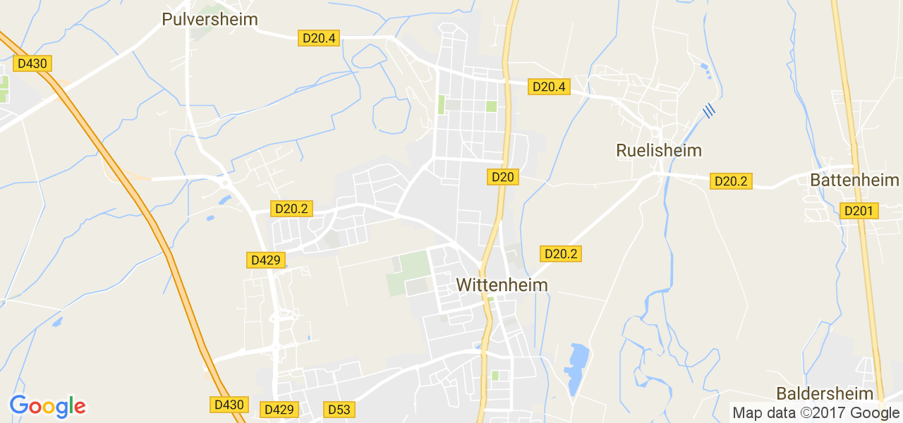 map de la ville de Wittenheim