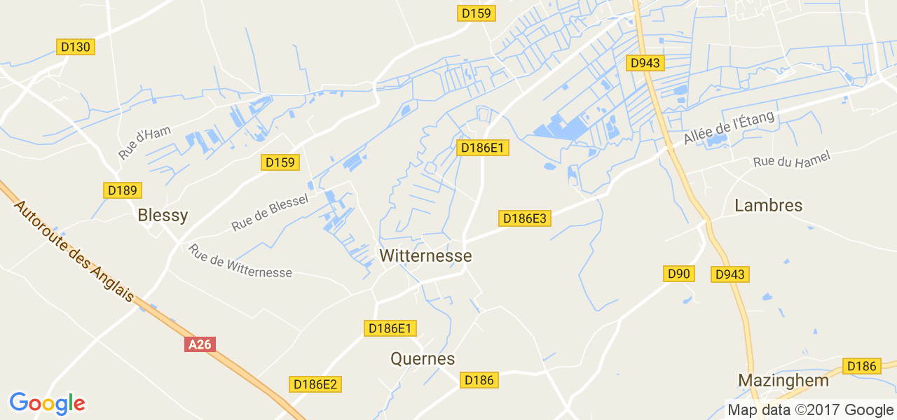 map de la ville de Witternesse