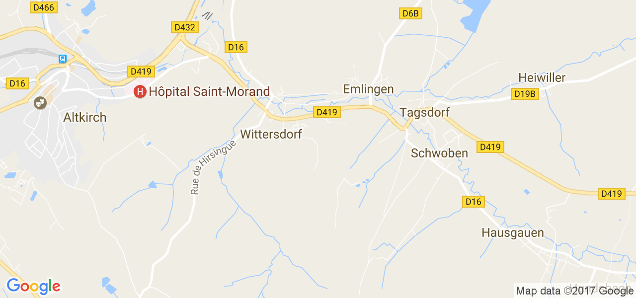 map de la ville de Wittersdorf