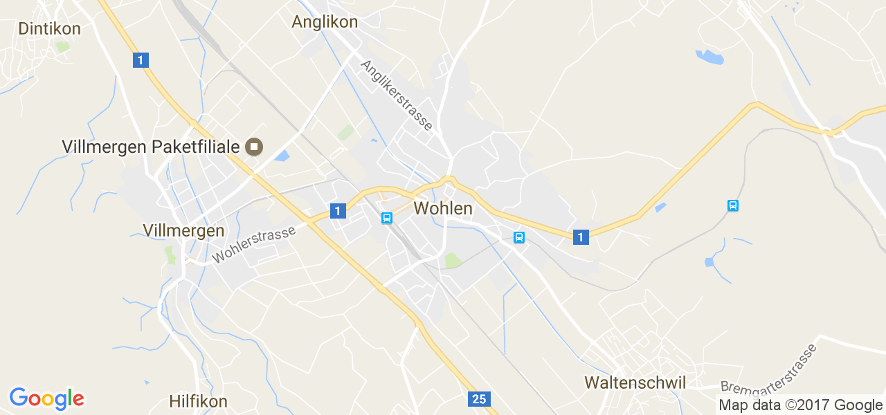 map de la ville de Wohlen