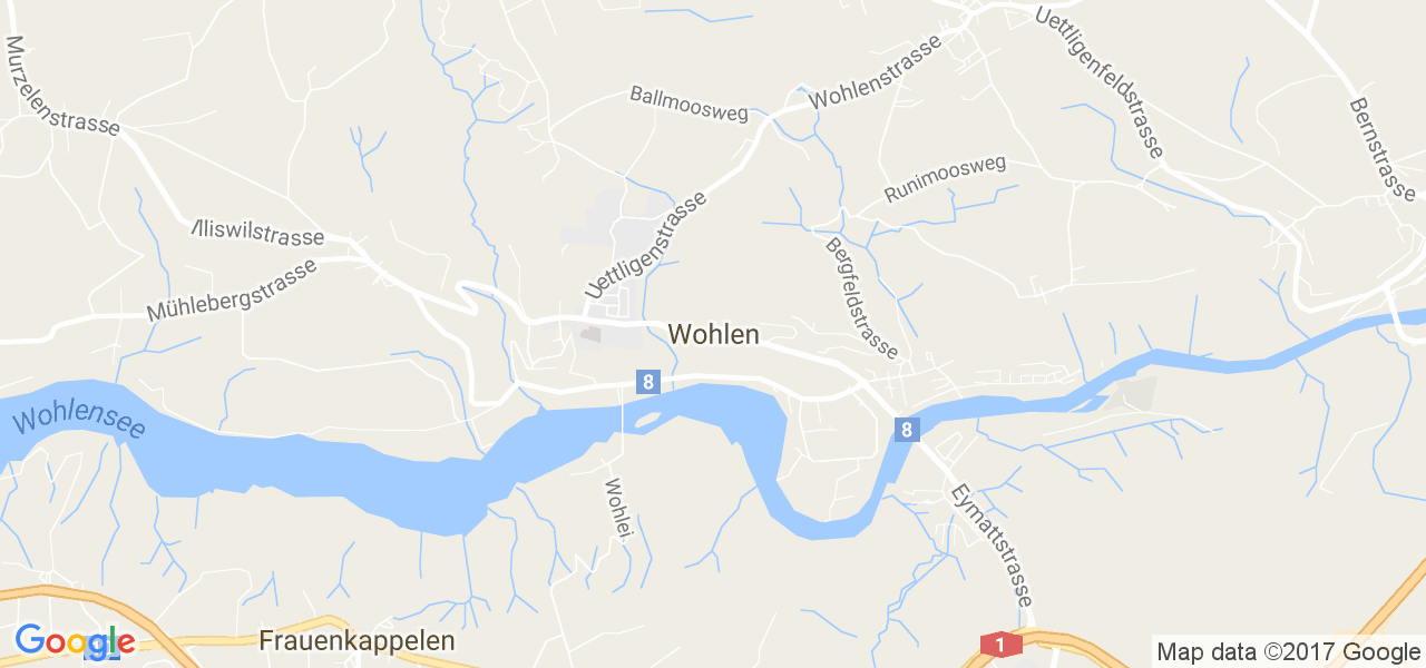 map de la ville de Wohlen bei Bern