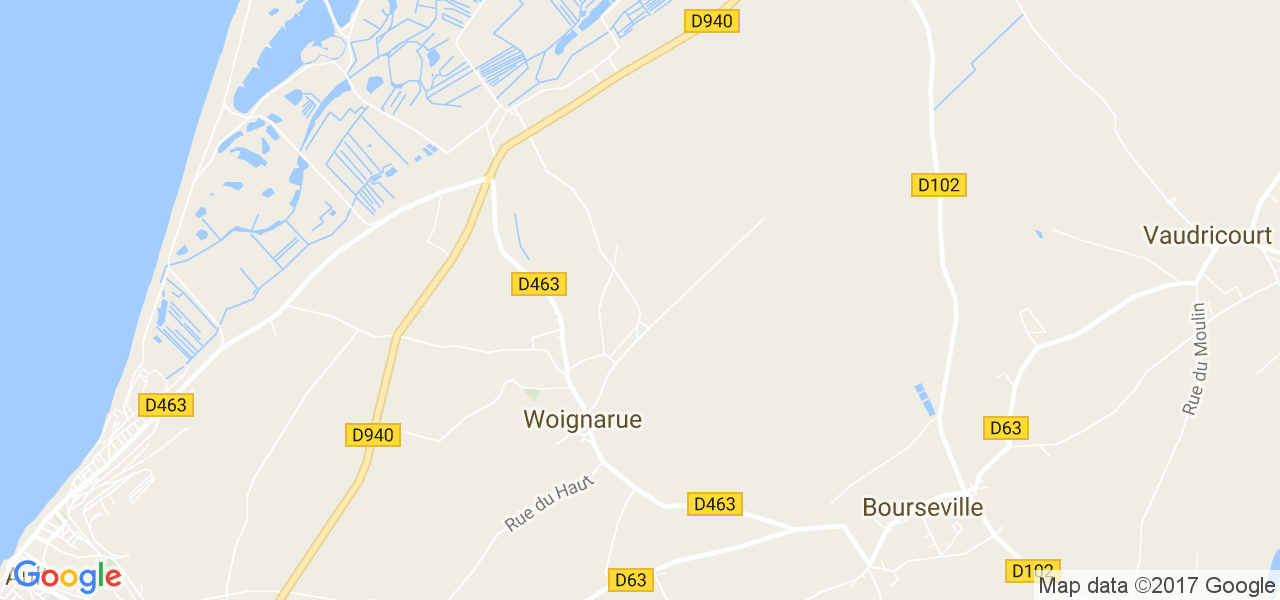 map de la ville de Woignarue