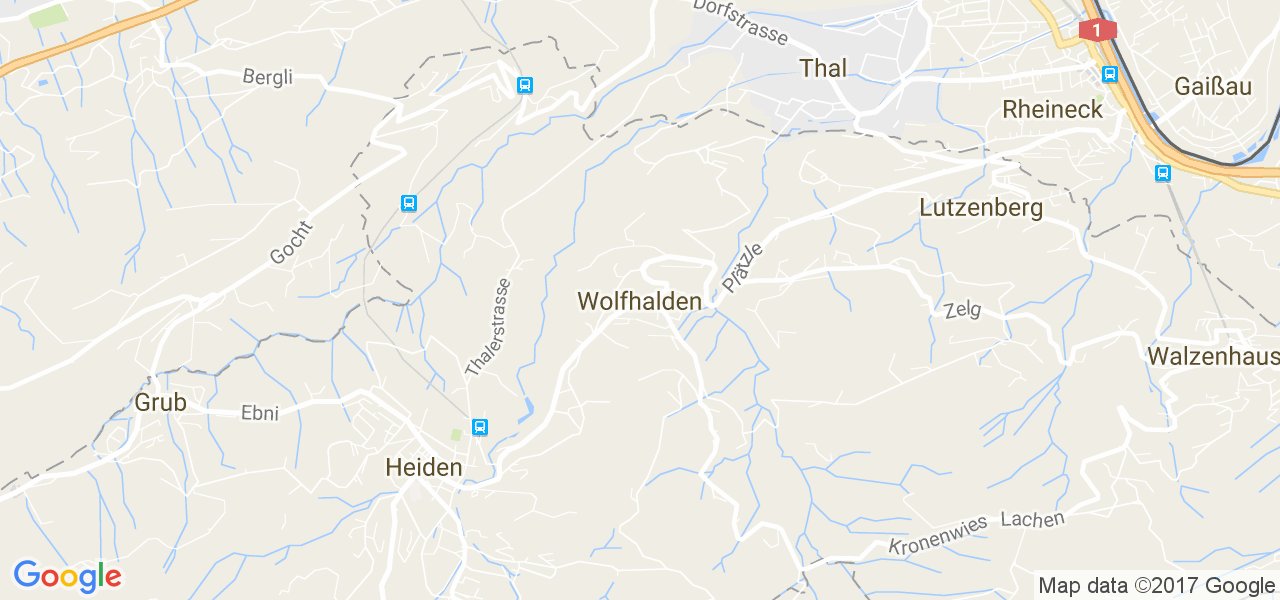 map de la ville de Wolfhalden