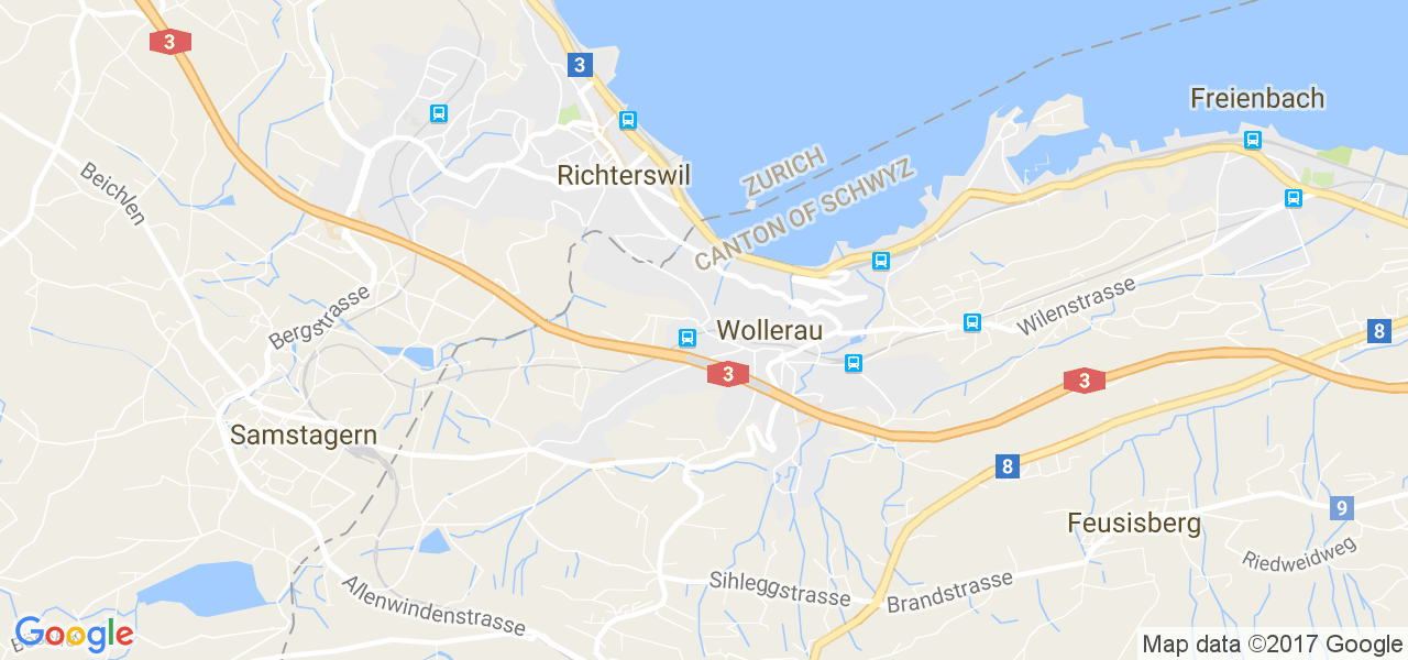 map de la ville de Wollerau