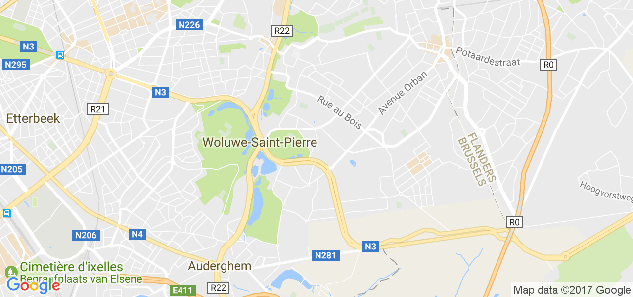 map de la ville de Woluwe-Saint-Pierre