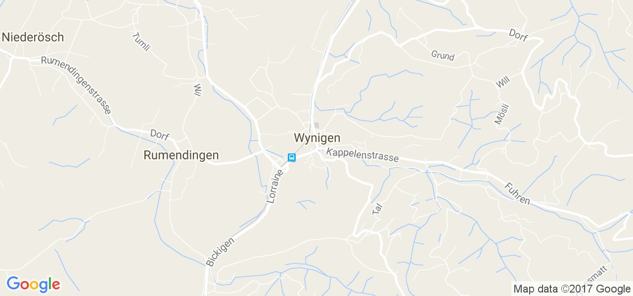 map de la ville de Wynigen