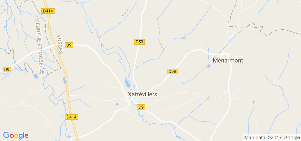 map de la ville de Xaffévillers