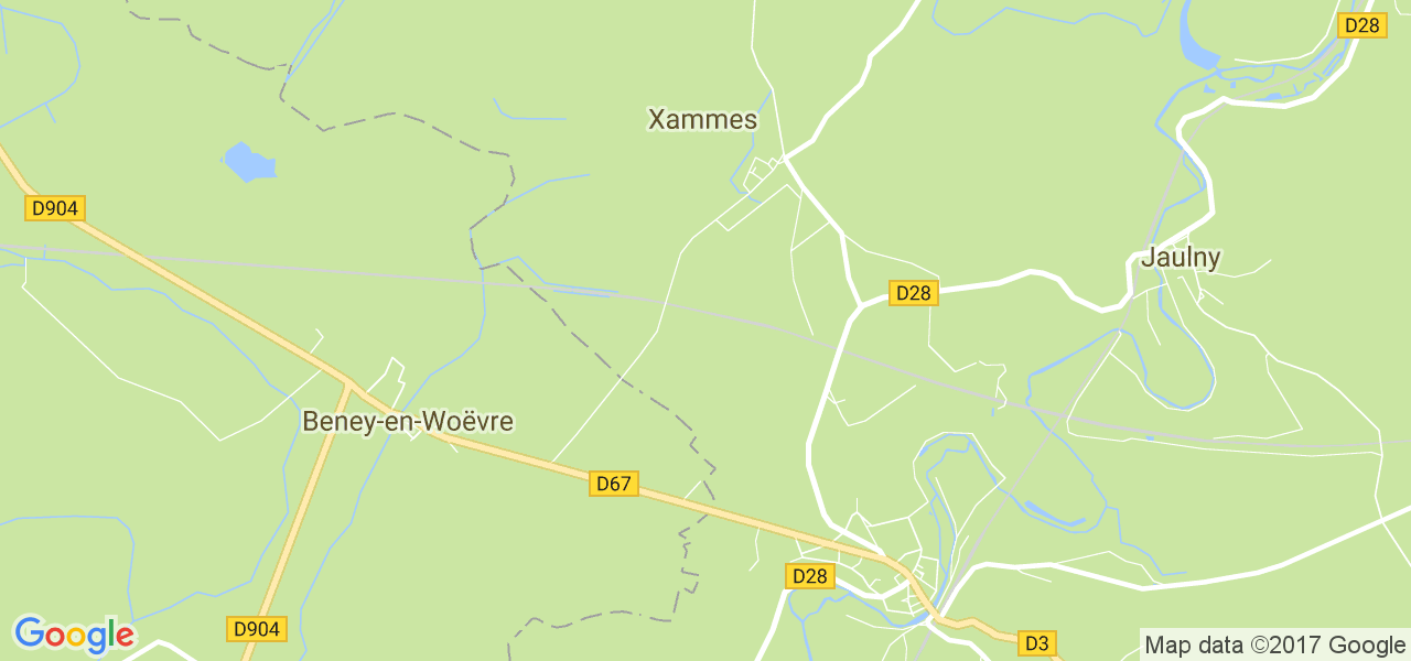 map de la ville de Xammes