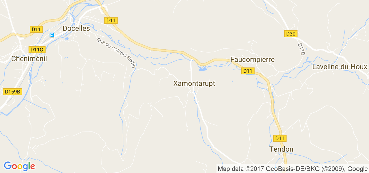 map de la ville de Xamontarupt