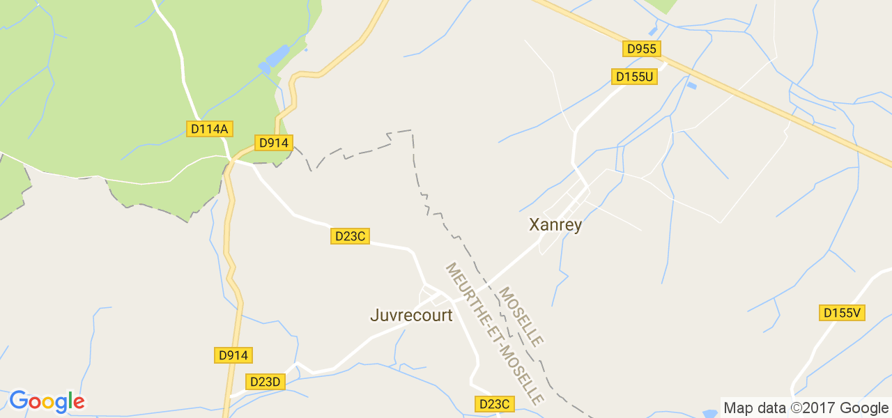 map de la ville de Xanrey