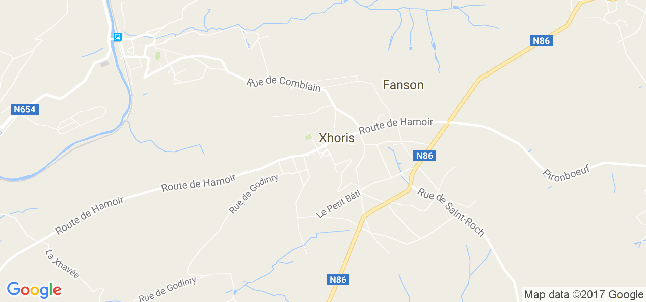 map de la ville de Xhoris