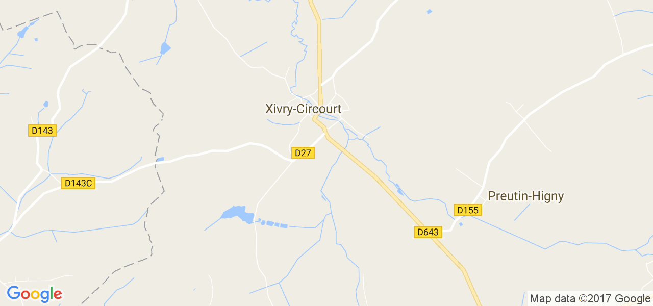 map de la ville de Xivry-Circourt