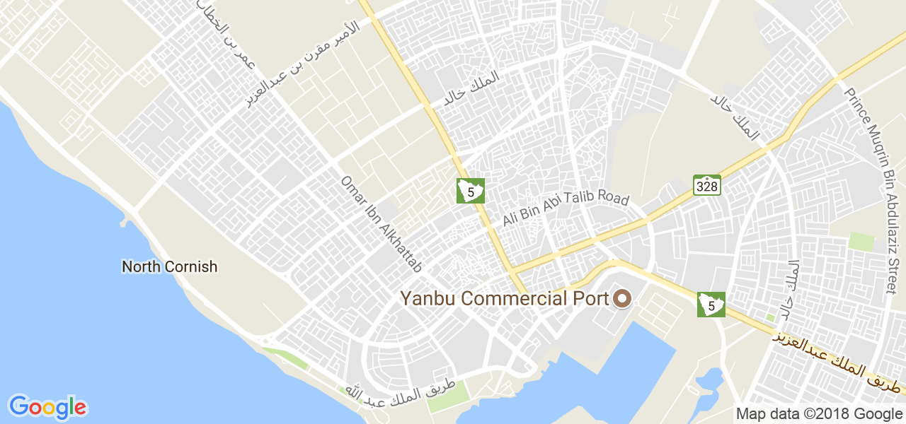 map of the city of Yanbu al Bahr