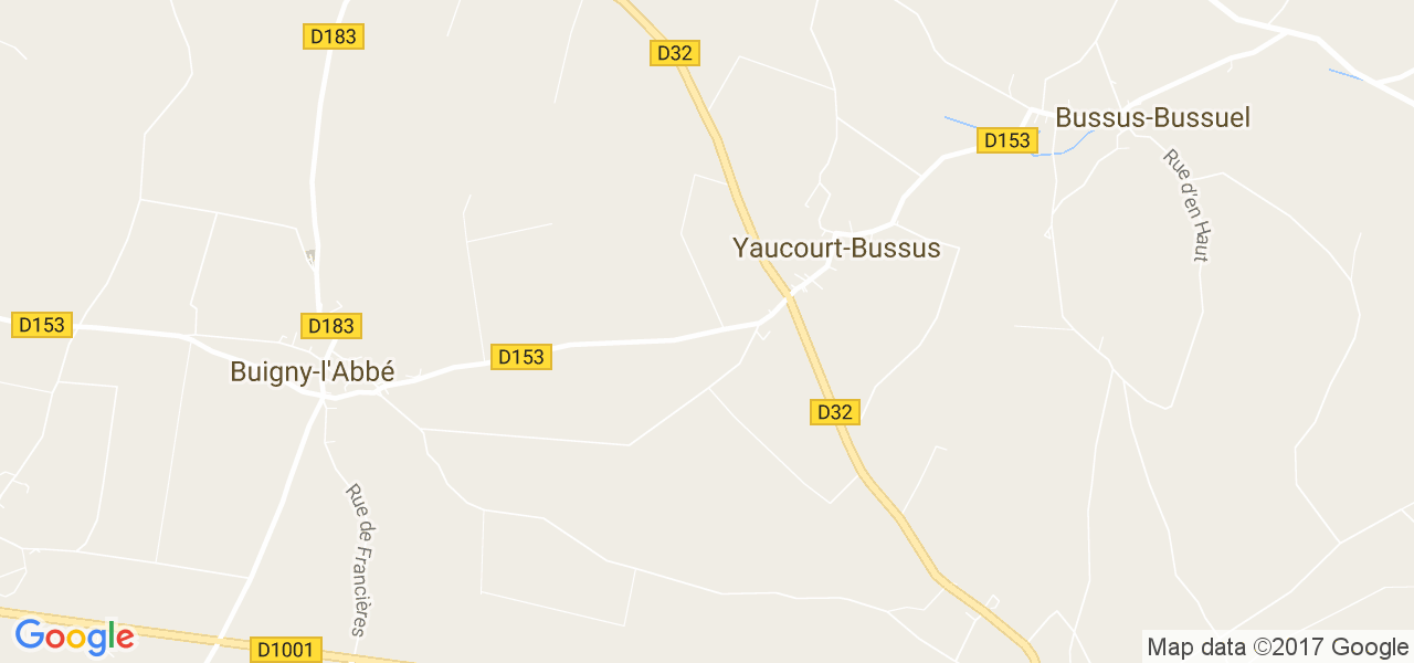 map de la ville de Yaucourt-Bussus