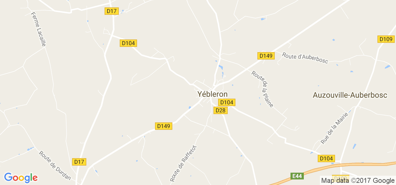 map de la ville de Yébleron