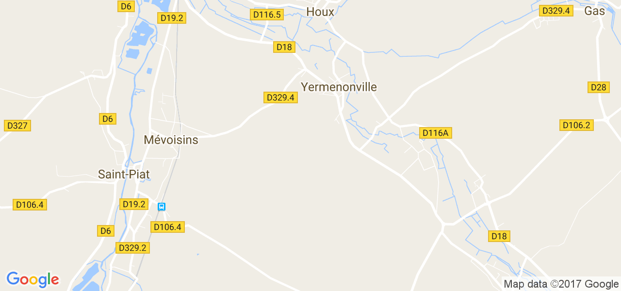 map de la ville de Yermenonville