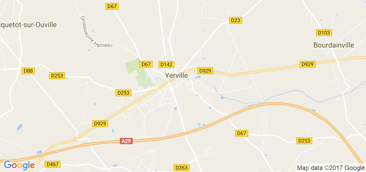 map de la ville de Yerville